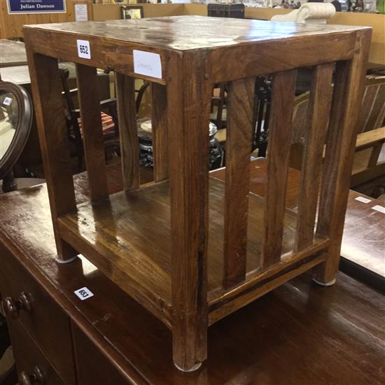 Small hardwood 2 tier occasional table